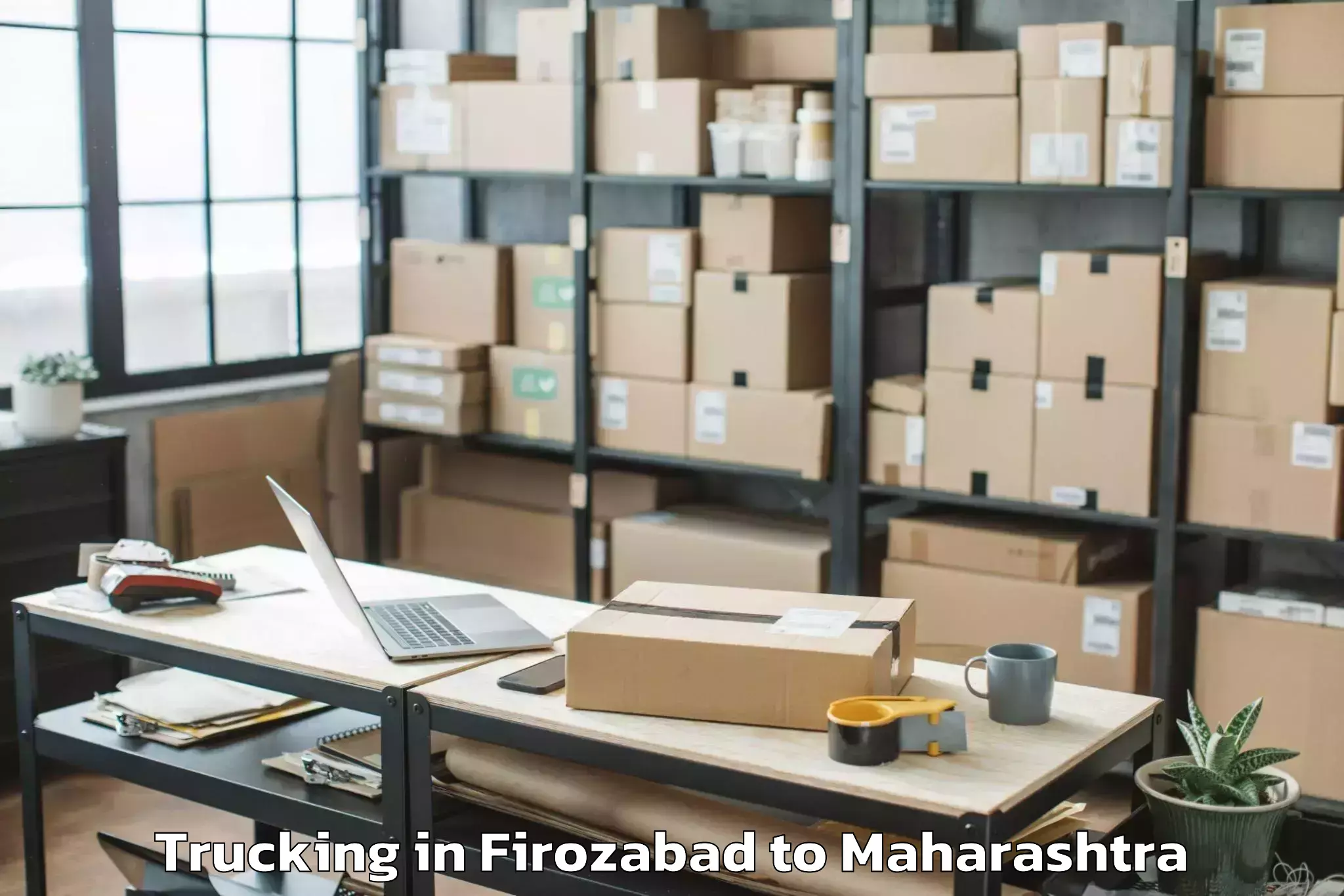 Book Firozabad to Bhamragad Trucking Online